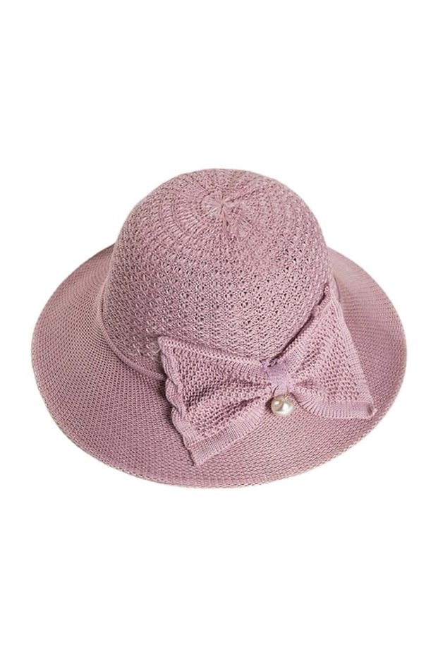 Women's UPF 50 Sun Hat – Wide-brimmed Straw Soft Hat Beach Hat, Foldable Travel Hat Purple