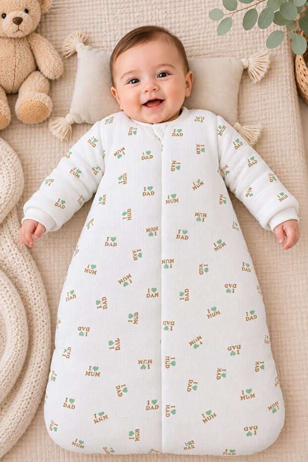 2.5 Tog Fiber Filled Bag Model Swaddle Long Sleeve Sleeping Bag 2711
