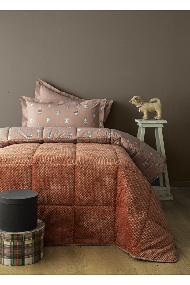 Single Teddy Salmon Softly Sleeping Set 3 Pieces