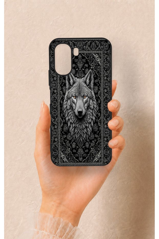 Oppo A6T Compatible Ethnic Wolf Pattern Silicone Case