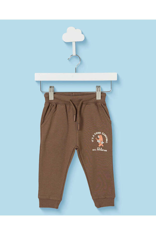 Infant Boys Brown Camping Track Pants