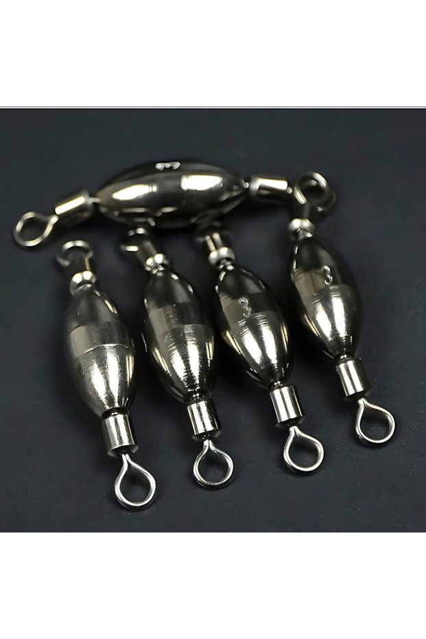 5 Pieces, 2.3 Grams, No:0.6, Double Two-Sided Ball Bearing Swivel Fishing Lead, Lrf Lead