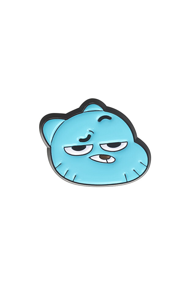 QHXZ2865 Cartoon Animation Comedy Enamel Pins Mischievous Adventure Blue Cat Brooches Lapel Badges B