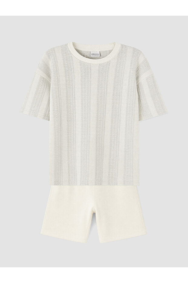Textured Boys' Shorts Set