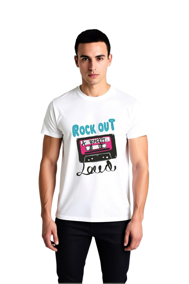 Rock Life for Music Lovers Printed Men's T-Shirt