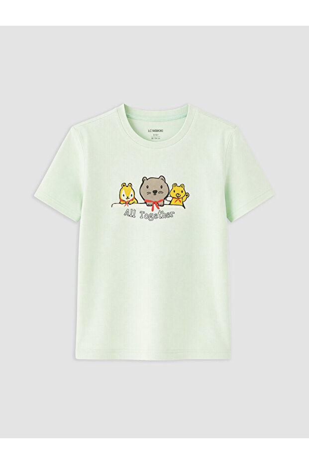 Lc waikiki crew neck printed boys' t-shirt