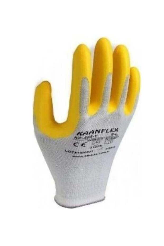 Kaanflex Kf-444-Y No:10 White-Yellow Nitrile Gloves