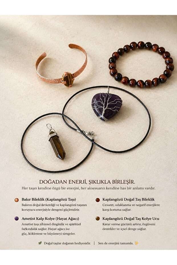 2 kolye 2 bileklik set