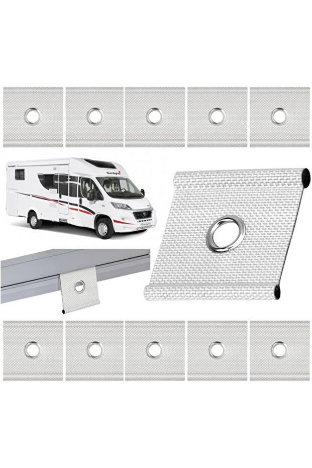 12 black RV awning hooks