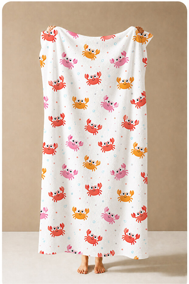 Cute Panda Mint Green Repeating Pattern 70X150 Beach Towel - Digital Printed Bath Towel