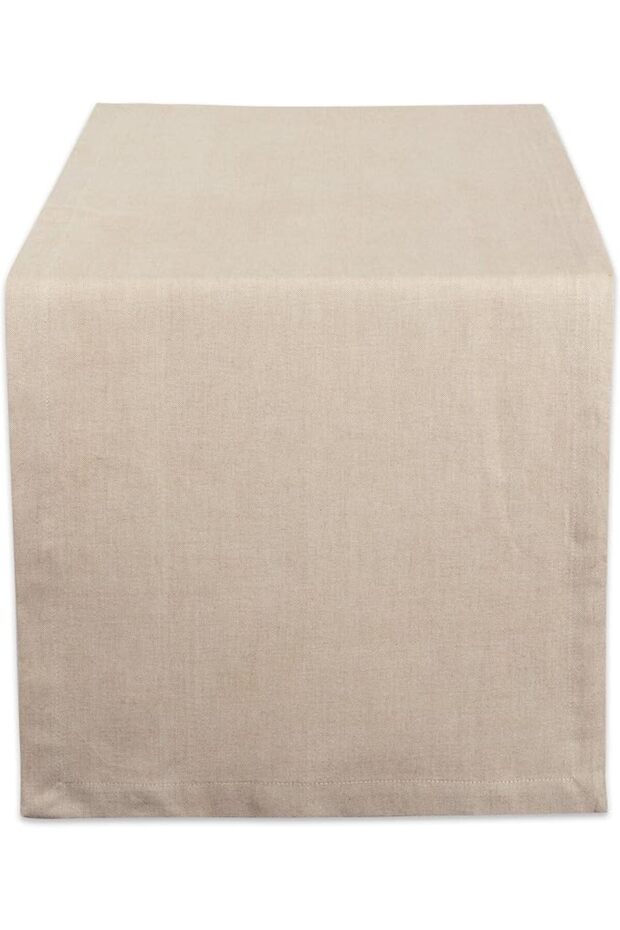 CAMZ38723 Solid Chambray, Table Runner 14x72, Chambray Gray
