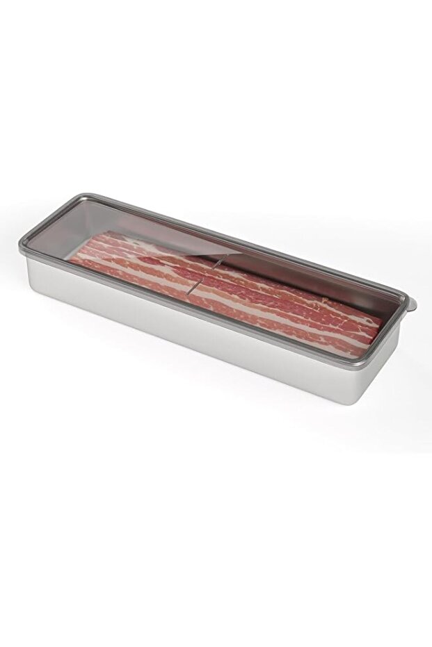 Container for Refrigerator, 304 Stainless Steel Airtight Deli Meat Storage Containers for Fridge Dishwasher Safe Long Kitchen Food Storage Containers with Lids (Rectangular)
