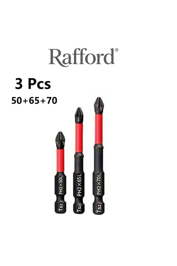 3 Pcs Rafford Anti Slip Bits Magnetic Screwdriver Bit Set S2 Alloy Steel Impact Resistance Bits-3/6/