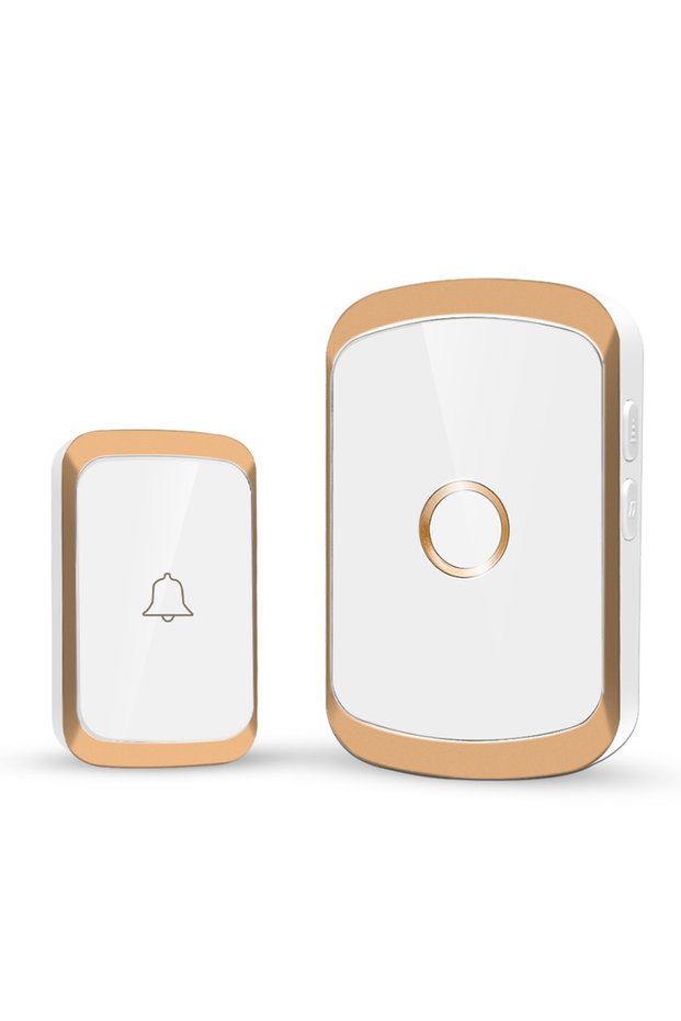 Gold Smart Wireless Doorbell Door Chime Kit No Socket Required 300M/984 FT Remote 38 Songs Melodies