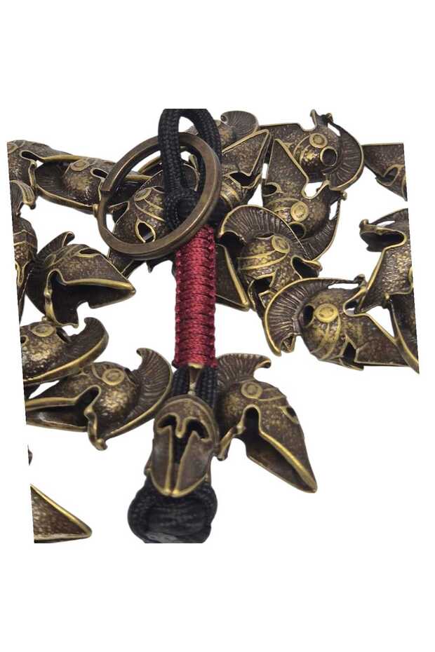 Gladiator Beaded Keychain Burgundy Knitted
