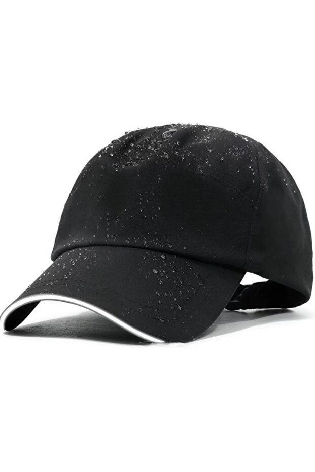 Waterproof baseball cap black foldable running/fishing sun.