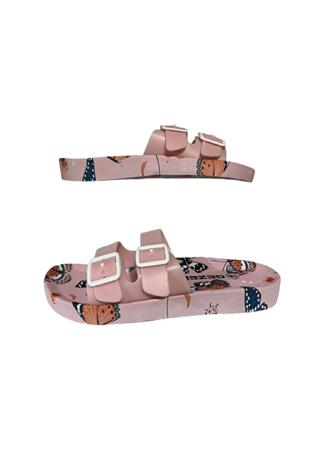 -- Women's Patterned Double Buckle Non-Slip Sole Pool Beach Sea Daily Walking Slippers
