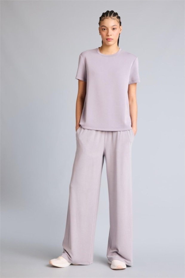 Women's Canvas Trousers G0754Ax/Pr518 Lt.Plum
