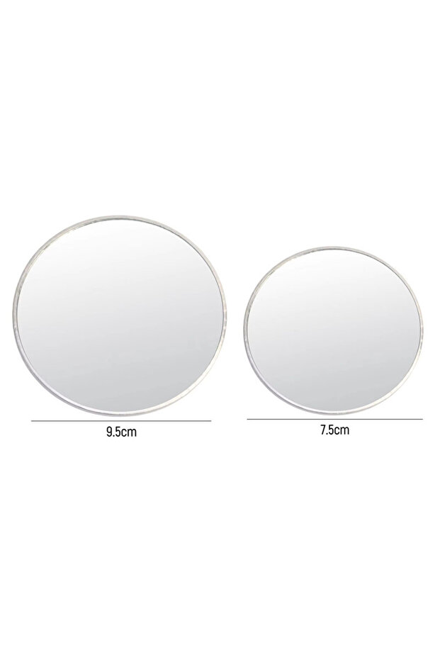 A and B Handheld Selfie Convex Mirror DIY Mini Round Mirror Portable Convex Wide-angle Spherical Mir
