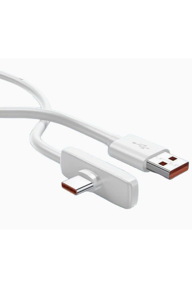 1.5m USB Type C white 100W 10A Cable USB Type C Quick Charging Cables 90° Elbow Portable Right Angle