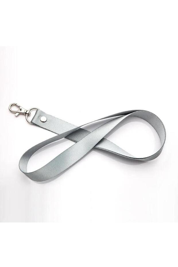 Gray 1PCS Pure Color Lanyards Thicken Safety Xyun Hanging Neck Strap Lanyard for Mobile Phone ID Nam