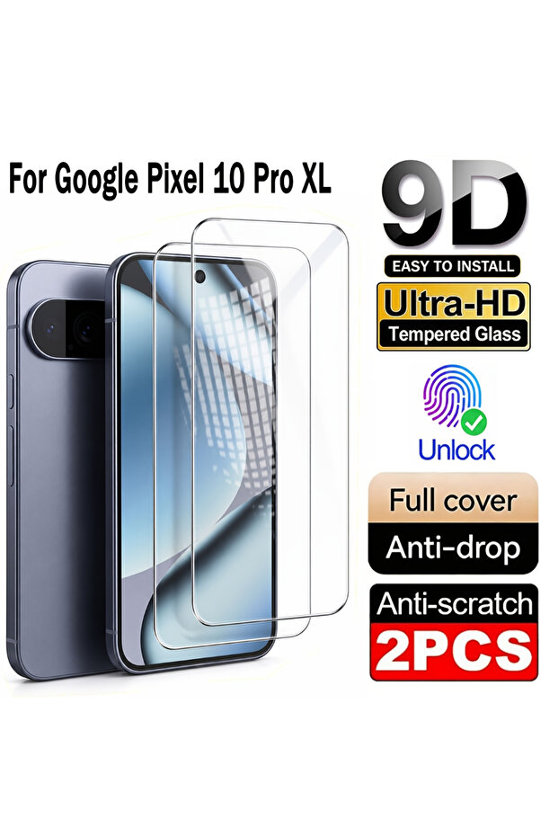 Google Pixel 9a High Definition 2 Pieces NNBILI 2pcs HD Tempered Glass, Screen Protectors For Pixel