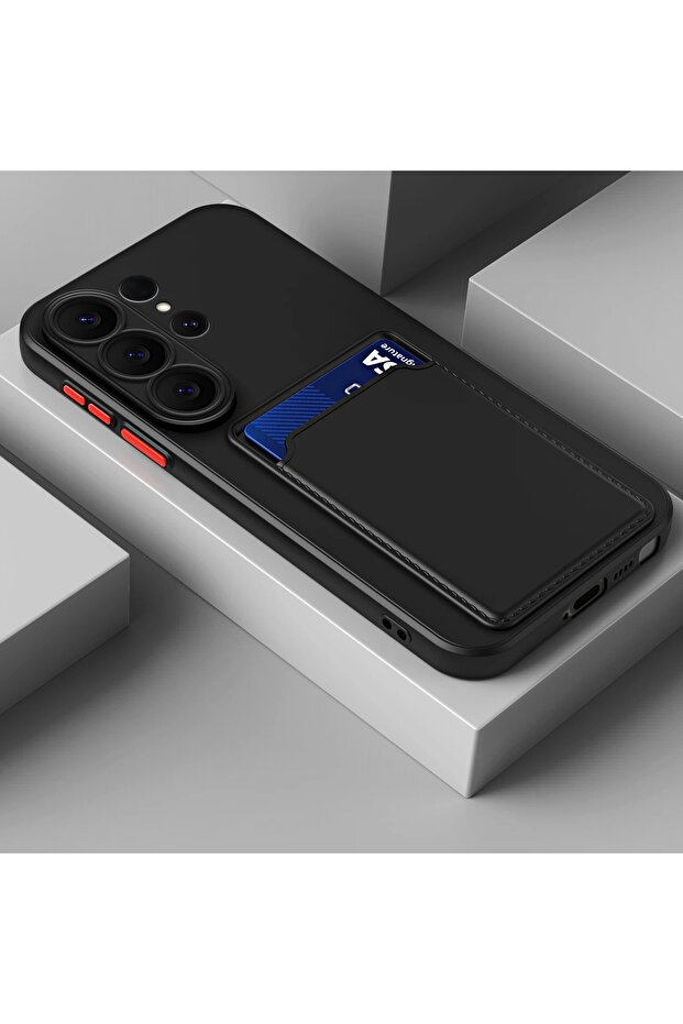 For Galaxy S26Plus Black For S26 Ultra S26Ultra Case With Card Slot Holder Bag Shockproof Silicone