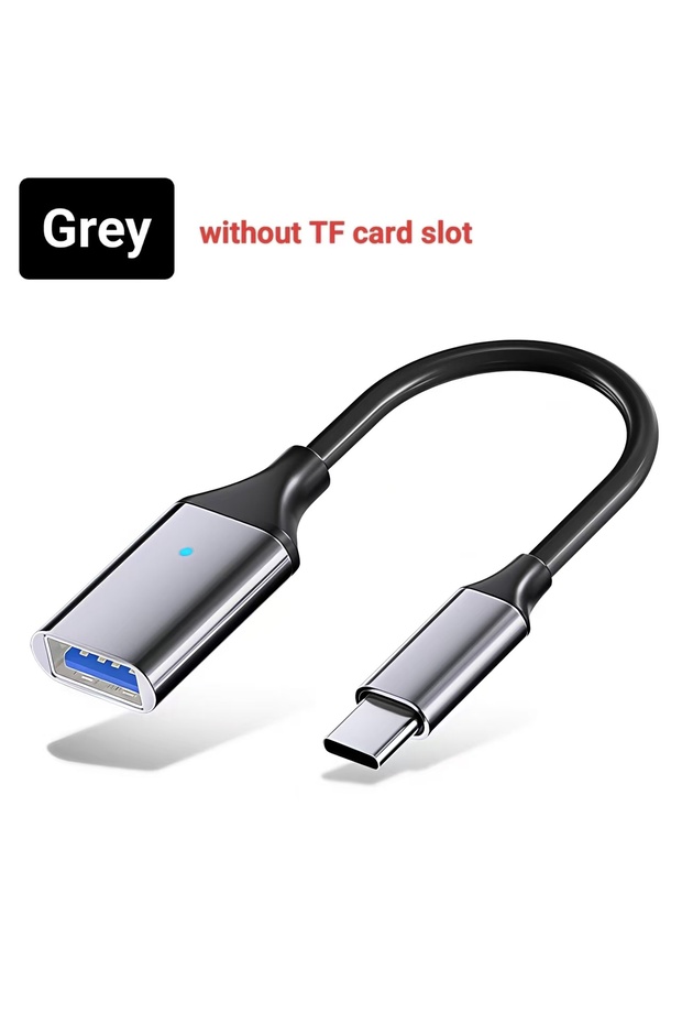 Black1piece OTG Type C To USB 3.0 Adapter Cable USB A Female to Type C Male Adapter TF Card Reader F