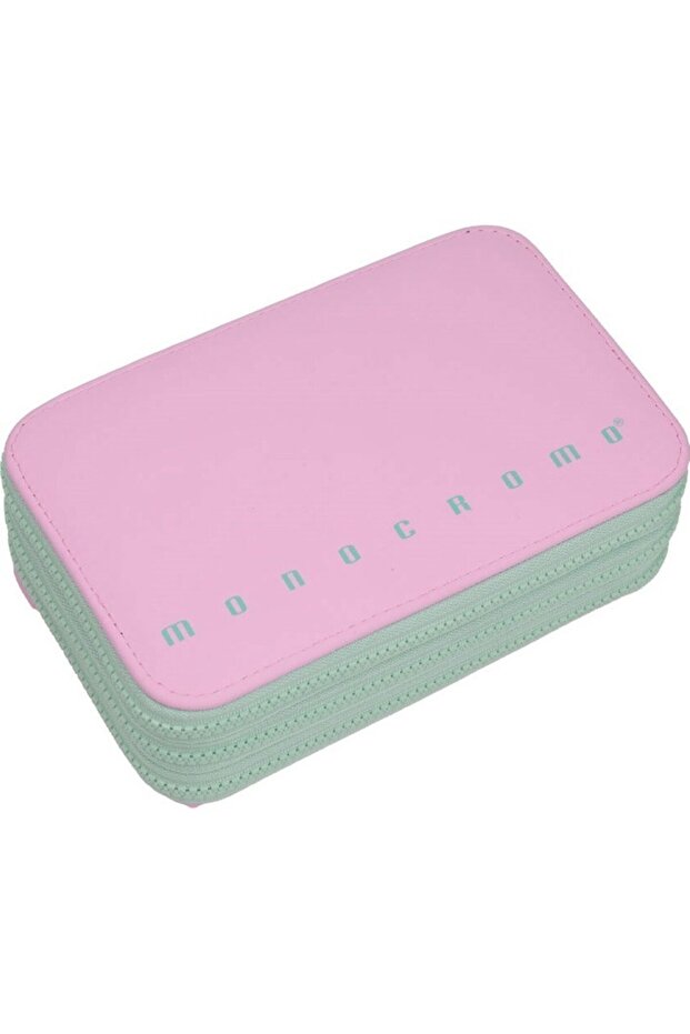 Three Layer Pu Pencil Case Pink 170552