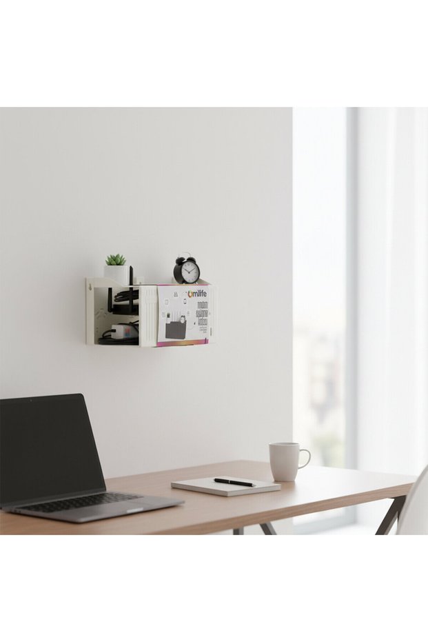 25X15X6Cm Plastic Modem Storage Box for Office Home Office Organization