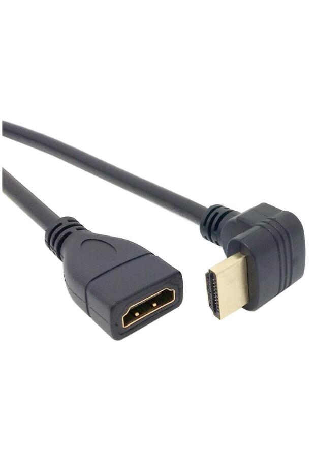 4666 HDMI Female to Male Extension 90 Degree Elbow Cable 0.5 Meter