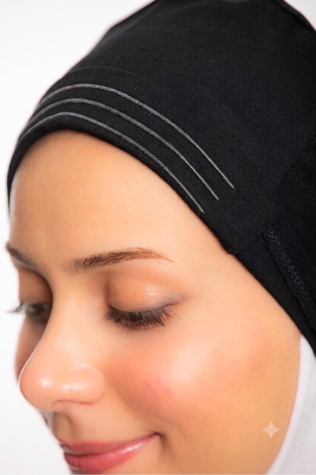 Silicone Seamless Premium Non-Slip Tie-On Hijab Cap