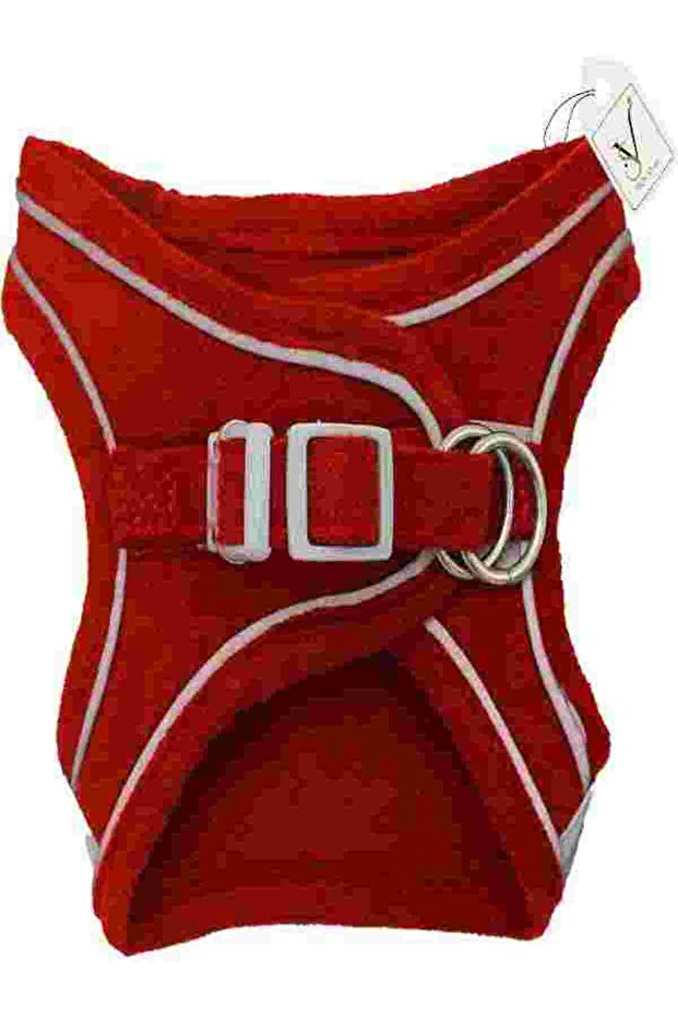 Premium Adjustable Pet Harness & Control String – Comfortable No-Pull Harness for Cats & Dogs | Breathable Soft Vest with Secure Buckle | Strong Pet Control Leash Included (Red, Small)