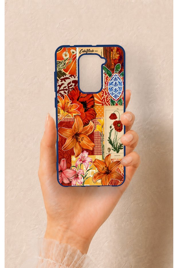 Redmi Note 9 Compatible Orange Lily Patterned Silicone Case