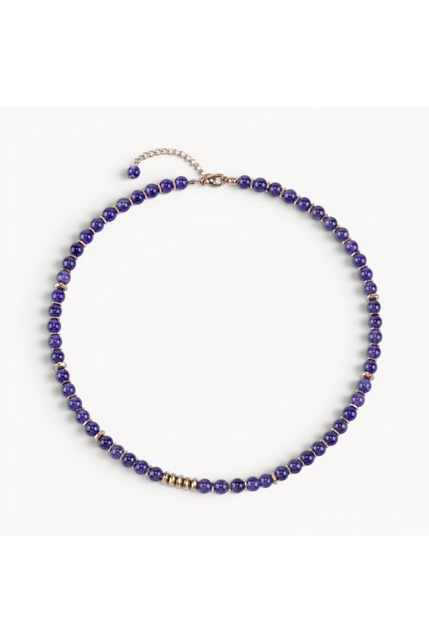 Touches Collection 100% Natural Amethyst Necklace (Gold Color) - the Stone of Inner Awakening