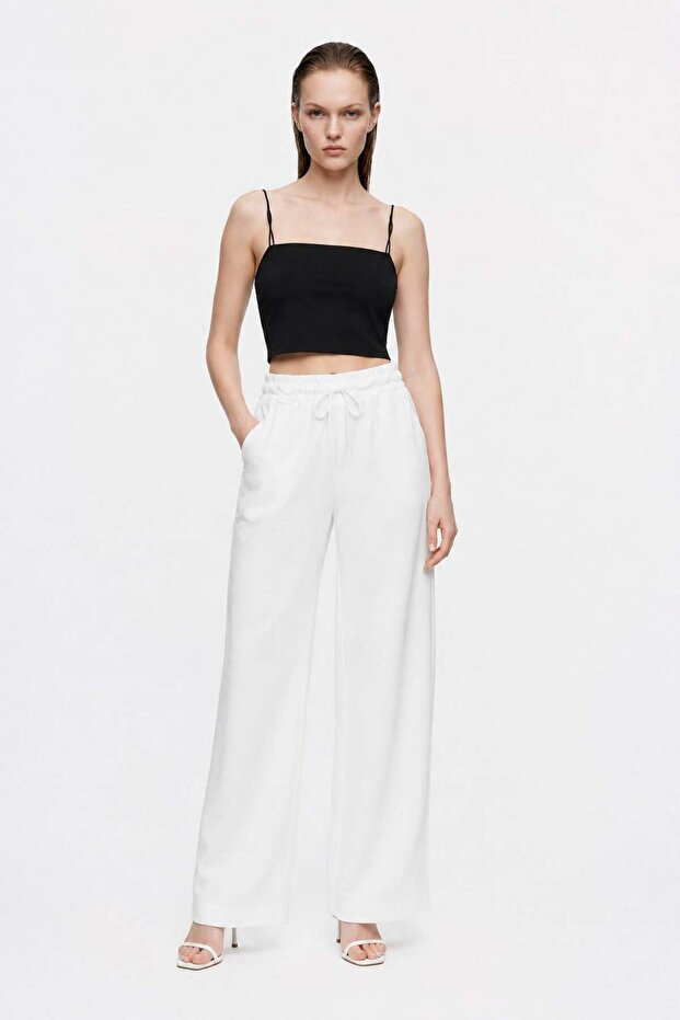 Wide Leg Tracksuit Bottoms