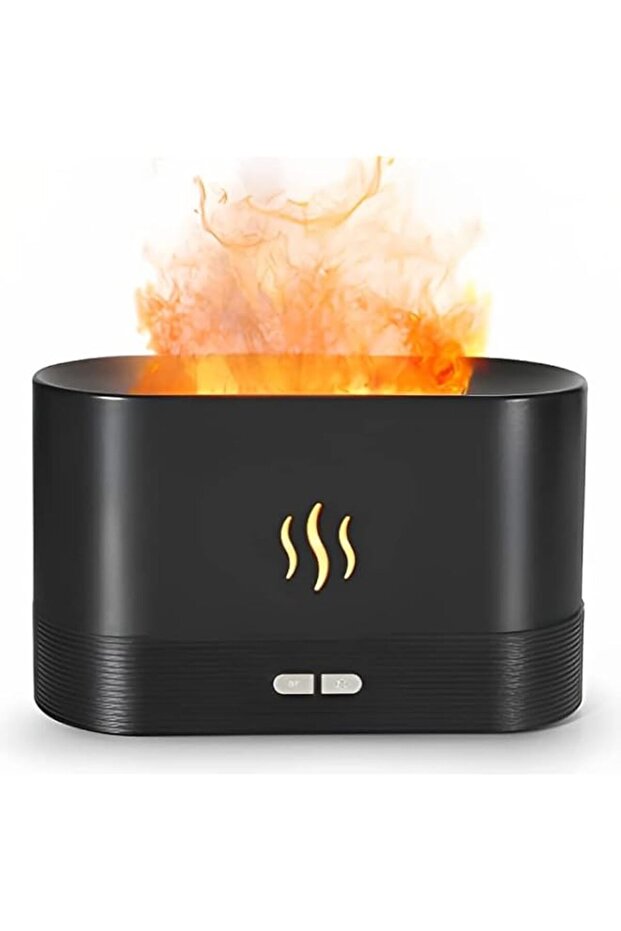 WorldTronics Essential Oil Diffuser, 180ml LED Flame Light Humidifier, White Glass, Ultrasonic Aromatherapy with Timer, Auto Shut-Off, 7 LED Lights for Bedroom, Office, Yoga Studio