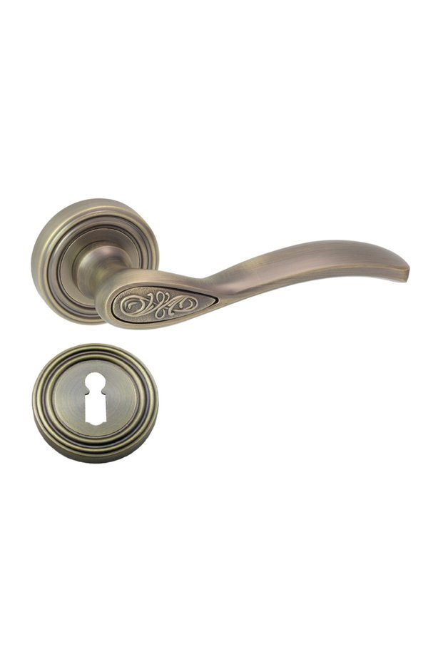 Rosette handle – Enigma - Antique Bronze - BB key rosette