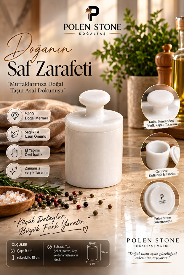 White Marble Spice Rack – Natural Stone Box