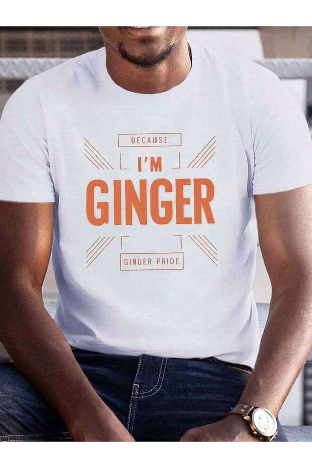 تي شيرت رجالي من GINGER PRIDE Crinkle مقاس كبير