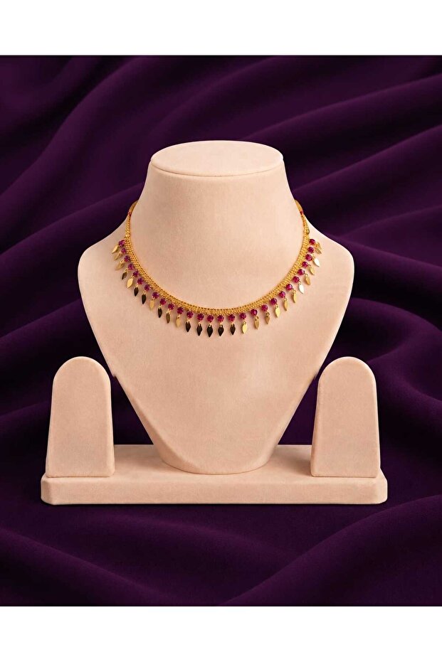 1 Line Micro Polish AD Stone Elakkathali Necklace