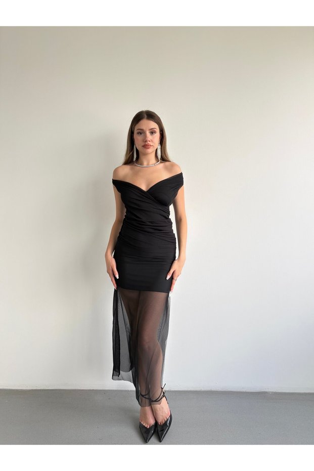Madonna Yaka Tül Elbise