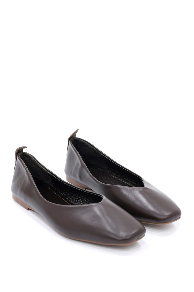 Cbr-F001 Genuine Leather Flat Sole Ballet Flats