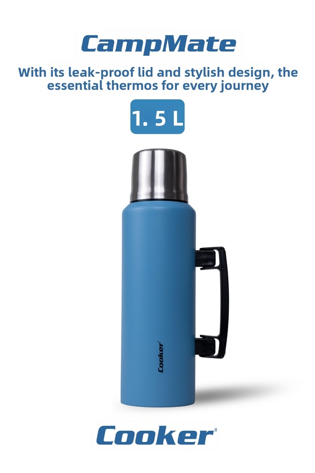 Campmate 1.5 L Stainless Steel Thermos Blue Ckr2085