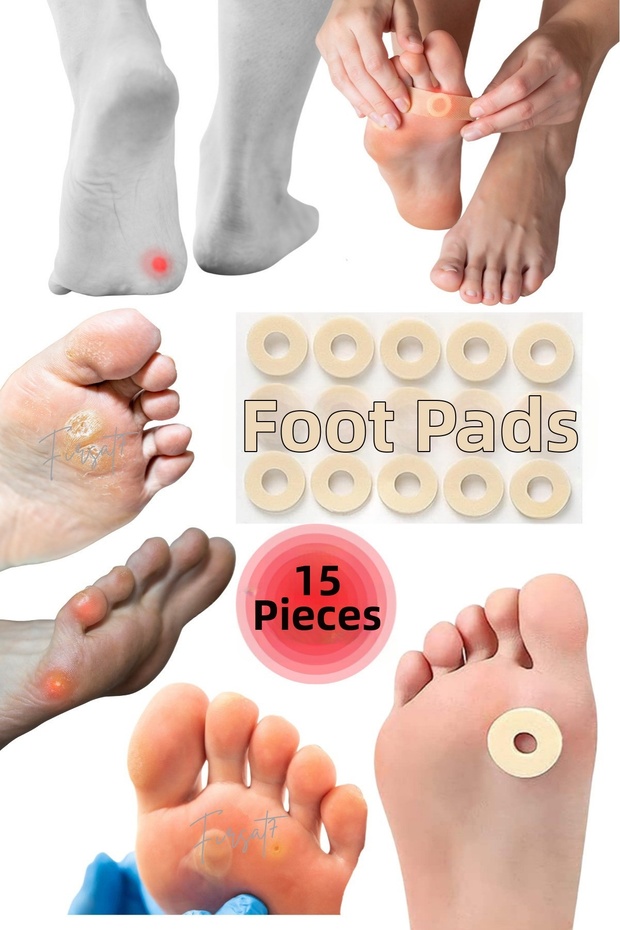Callus Tape 15 Pieces Foot Callus and Pressure Relief Protective Tape - Anti-Shoe-Bump Ring Pad