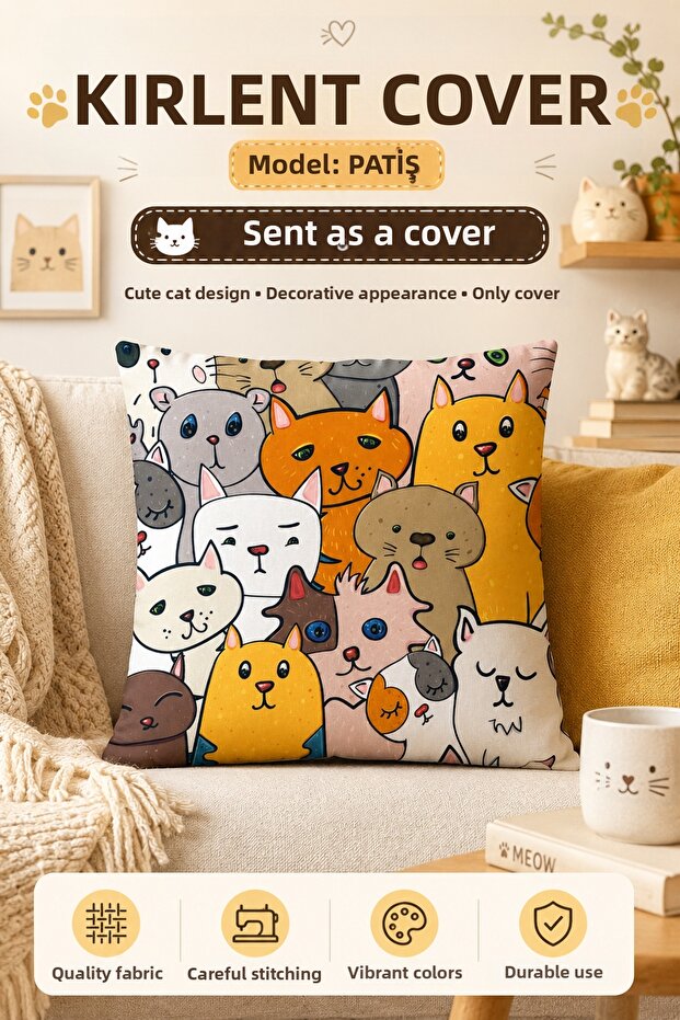 Throw Pillow Cushion Cover Animal Series -
