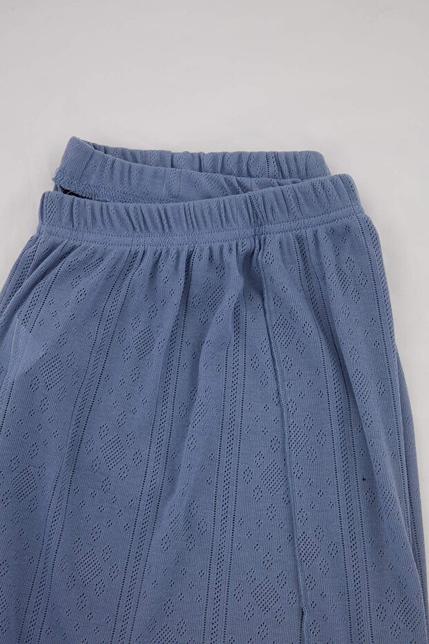 Çok Renkli Pointel 2'li Paket Büyük Beden Pijama Altı TBBSS26IA00001 - 7