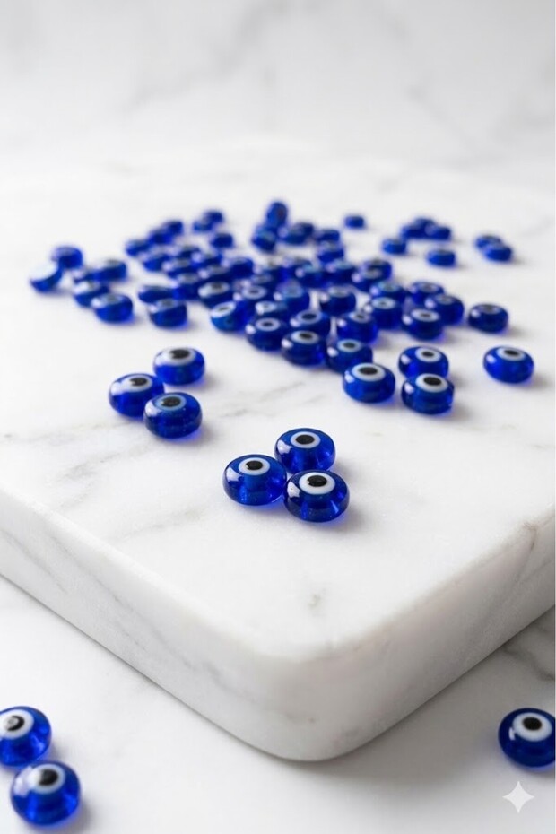 Glass Evil Eye Bead 8 mm (20 Pieces)