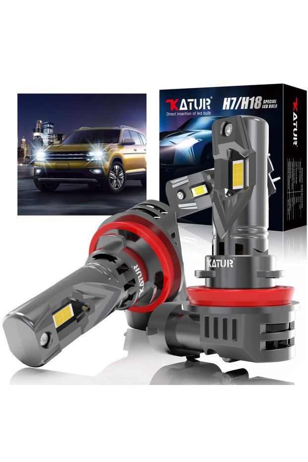 H11 With Fan Katur 2x H8 H11 Led Car Light Headlight New 100W 20000LM LED Canbus Turbo Fog Lamp 6000