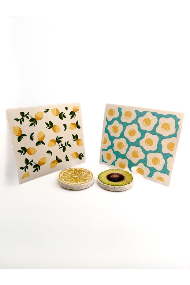 Swedish Cleaning Cloth (Swedish Dishcloth) 2-Pack - Magic Sponge (Magic Sponge) 2-Pack Set